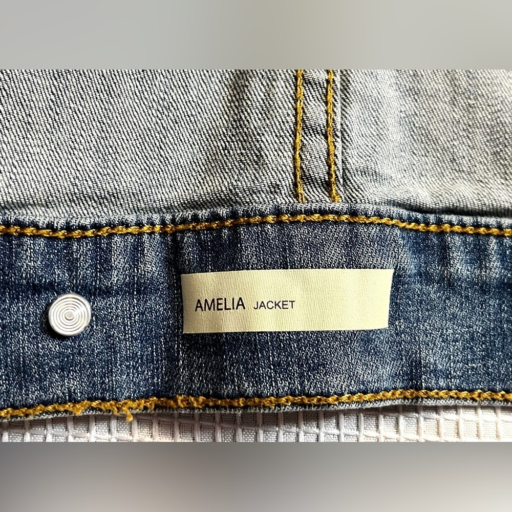 Kut from the Kloth Light Blue Denim Jean Jacket - Picture 14 of 16